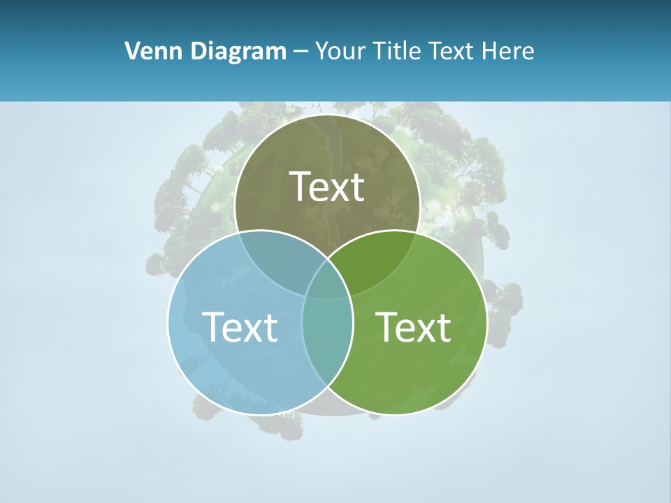 A Globe With A River Running Through It PowerPoint Template