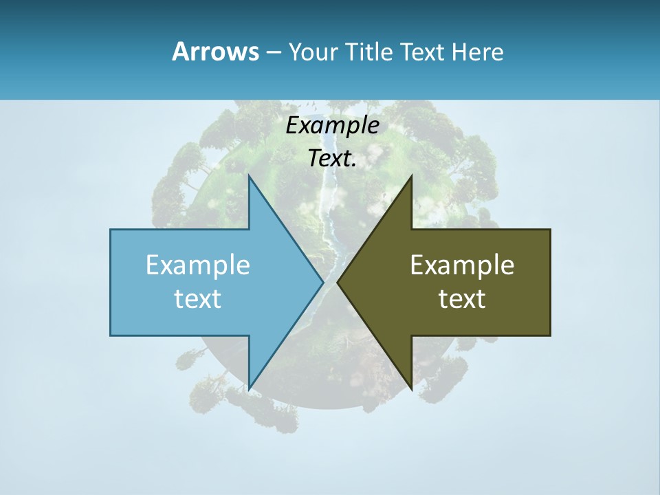 A Globe With A River Running Through It PowerPoint Template