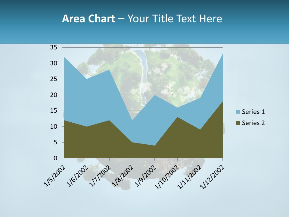 A Globe With A River Running Through It PowerPoint Template