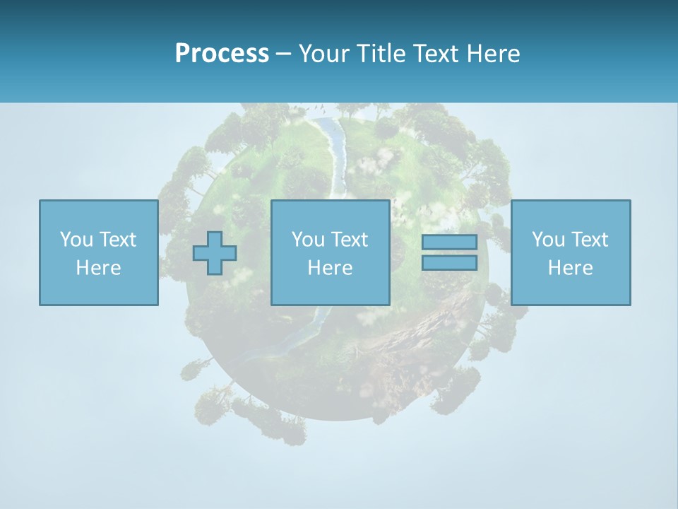 A Globe With A River Running Through It PowerPoint Template