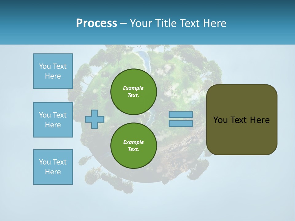 A Globe With A River Running Through It PowerPoint Template