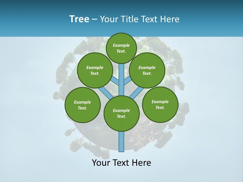 A Globe With A River Running Through It PowerPoint Template