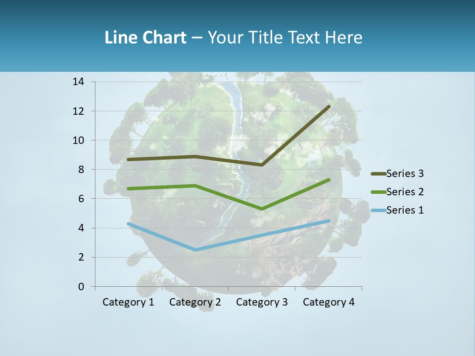 A Globe With A River Running Through It PowerPoint Template