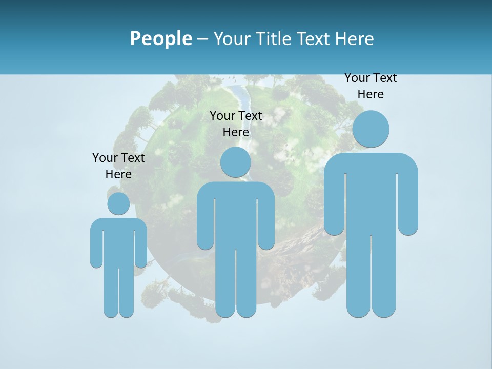 A Globe With A River Running Through It PowerPoint Template