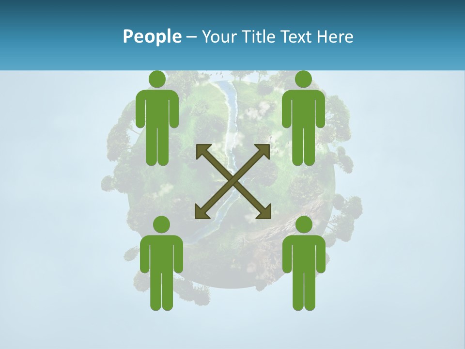 A Globe With A River Running Through It PowerPoint Template