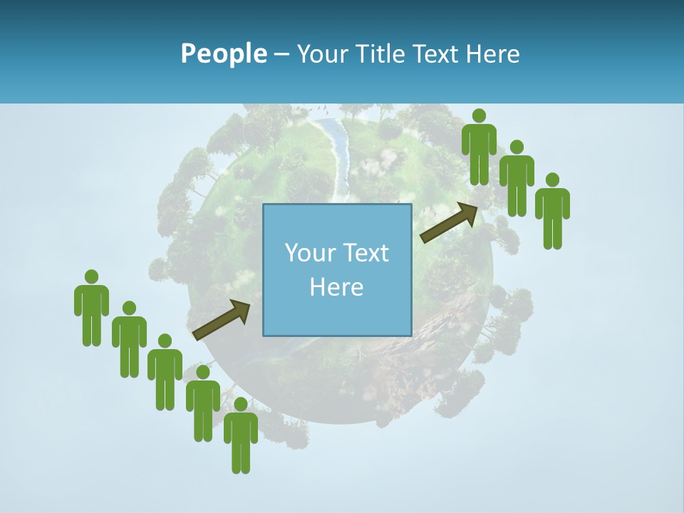 A Globe With A River Running Through It PowerPoint Template