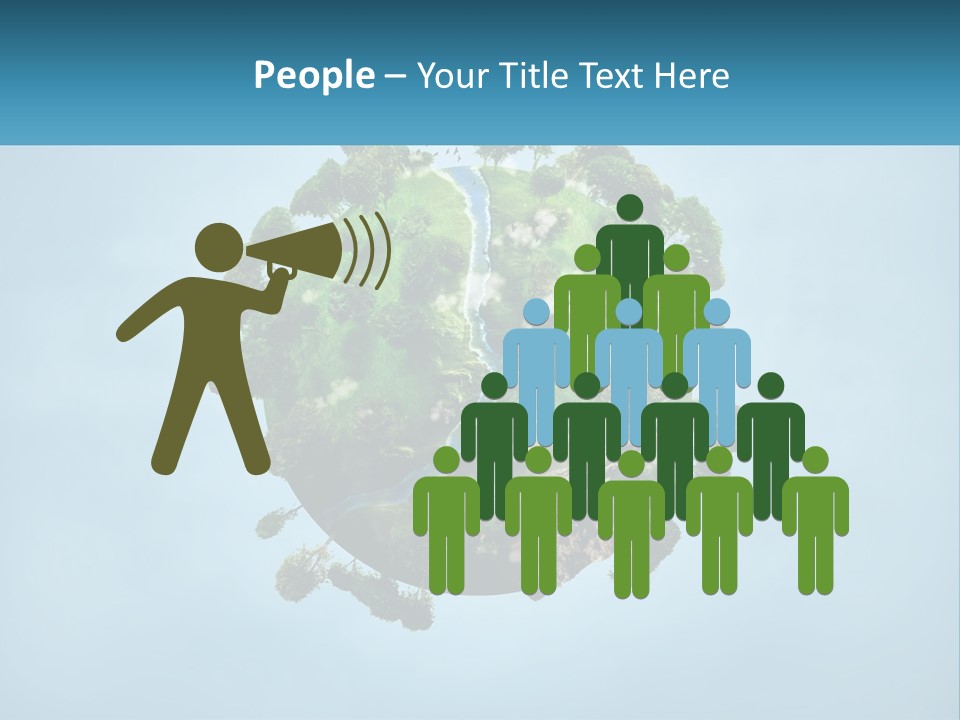 A Globe With A River Running Through It PowerPoint Template