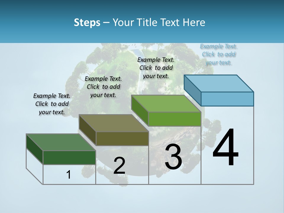 A Globe With A River Running Through It PowerPoint Template