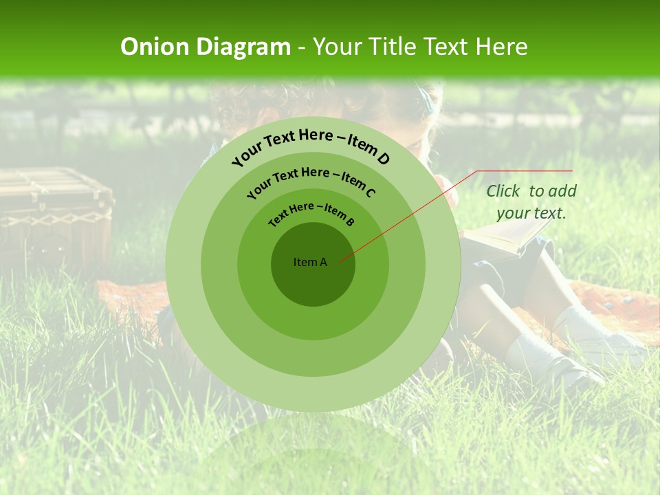 Two Children Reading A Book In The Grass PowerPoint Template