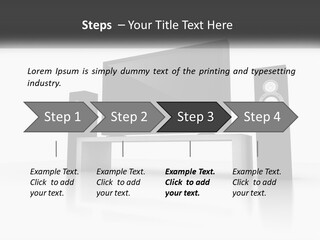 A Computer Monitor And Speakers On A Table PowerPoint Template