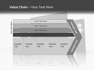 A Computer Monitor And Speakers On A Table PowerPoint Template