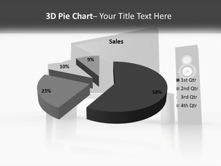 A Computer Monitor And Speakers On A Table PowerPoint Template