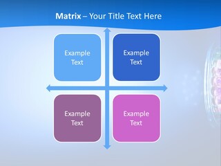 A Blue And White Background With Some Lights PowerPoint Template