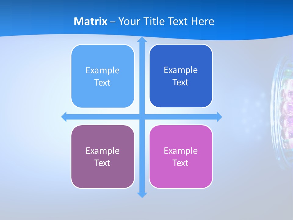 A Blue And White Background With Some Lights PowerPoint Template