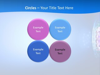 A Blue And White Background With Some Lights PowerPoint Template