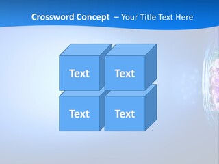 A Blue And White Background With Some Lights PowerPoint Template