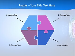 A Blue And White Background With Some Lights PowerPoint Template