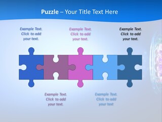 A Blue And White Background With Some Lights PowerPoint Template