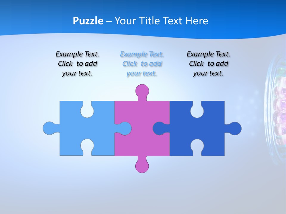 A Blue And White Background With Some Lights PowerPoint Template