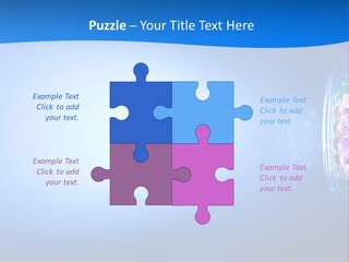 A Blue And White Background With Some Lights PowerPoint Template