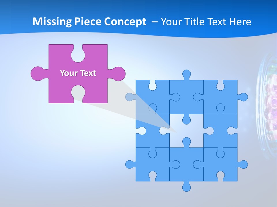 A Blue And White Background With Some Lights PowerPoint Template