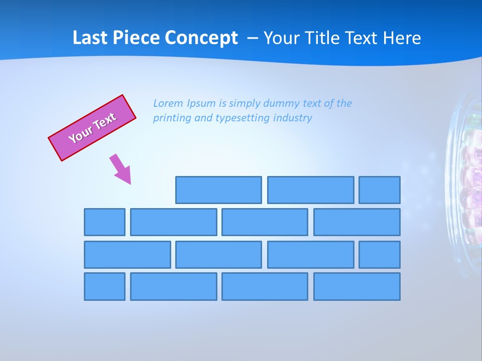 A Blue And White Background With Some Lights PowerPoint Template