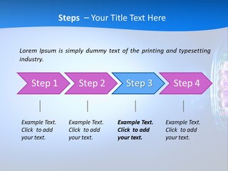 A Blue And White Background With Some Lights PowerPoint Template
