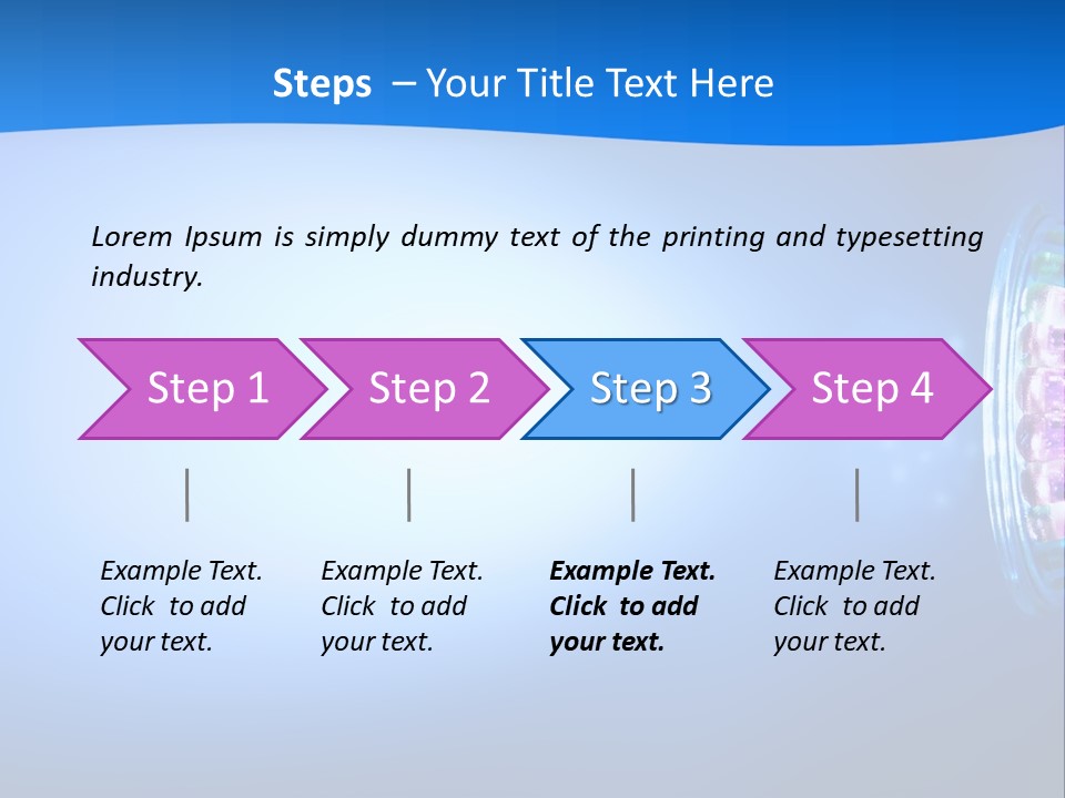 A Blue And White Background With Some Lights PowerPoint Template