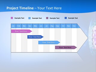 A Blue And White Background With Some Lights PowerPoint Template