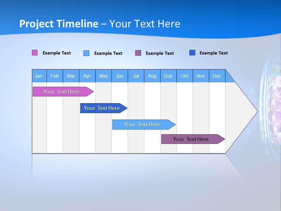 A Blue And White Background With Some Lights PowerPoint Template