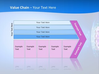 A Blue And White Background With Some Lights PowerPoint Template