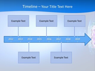 A Blue And White Background With Some Lights PowerPoint Template