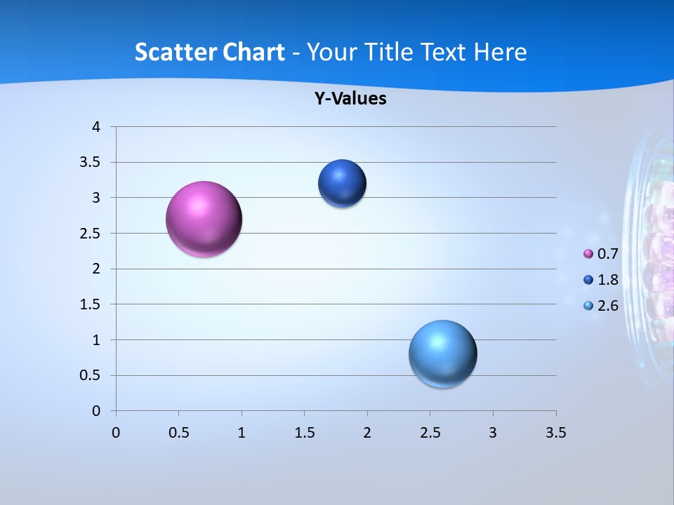 A Blue And White Background With Some Lights PowerPoint Template