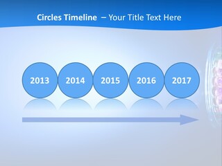 A Blue And White Background With Some Lights PowerPoint Template