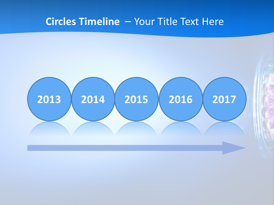 A Blue And White Background With Some Lights PowerPoint Template