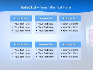 A Blue And White Background With Some Lights PowerPoint Template