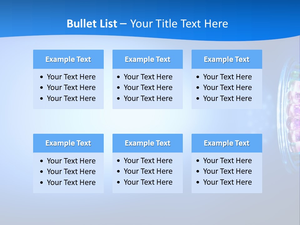 A Blue And White Background With Some Lights PowerPoint Template