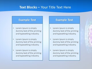 A Blue And White Background With Some Lights PowerPoint Template