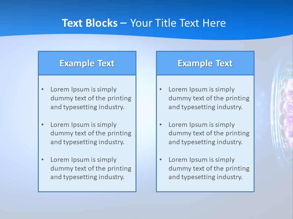 A Blue And White Background With Some Lights PowerPoint Template