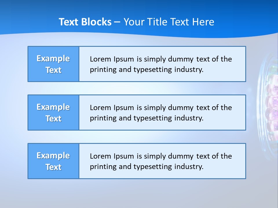 A Blue And White Background With Some Lights PowerPoint Template