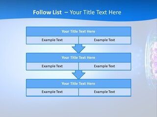 A Blue And White Background With Some Lights PowerPoint Template