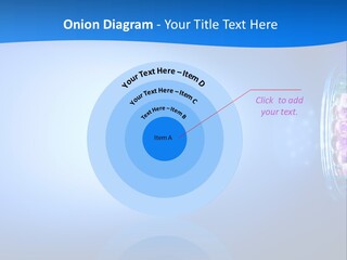 A Blue And White Background With Some Lights PowerPoint Template