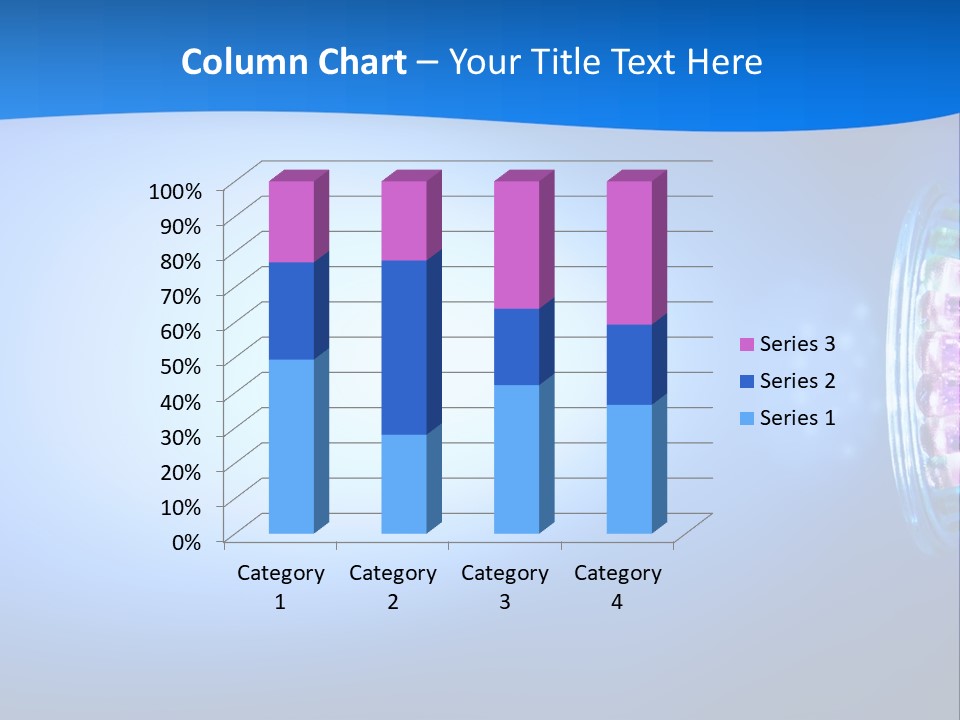 A Blue And White Background With Some Lights PowerPoint Template