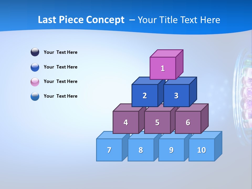 A Blue And White Background With Some Lights PowerPoint Template