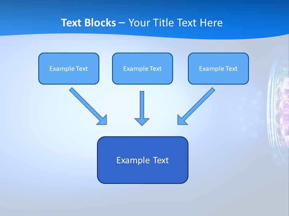 A Blue And White Background With Some Lights PowerPoint Template