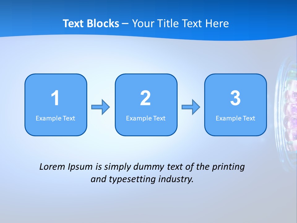 A Blue And White Background With Some Lights PowerPoint Template