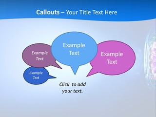 A Blue And White Background With Some Lights PowerPoint Template