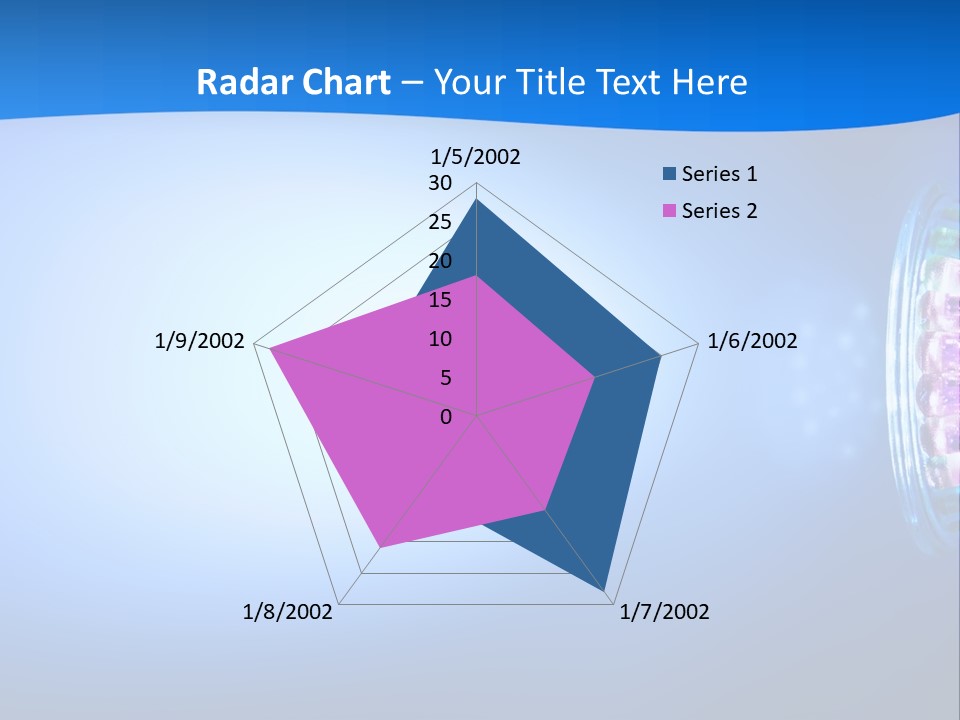 A Blue And White Background With Some Lights PowerPoint Template