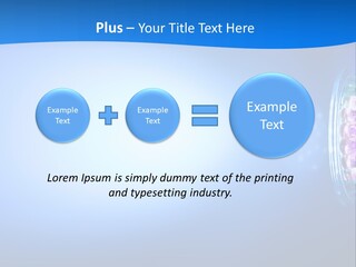 A Blue And White Background With Some Lights PowerPoint Template