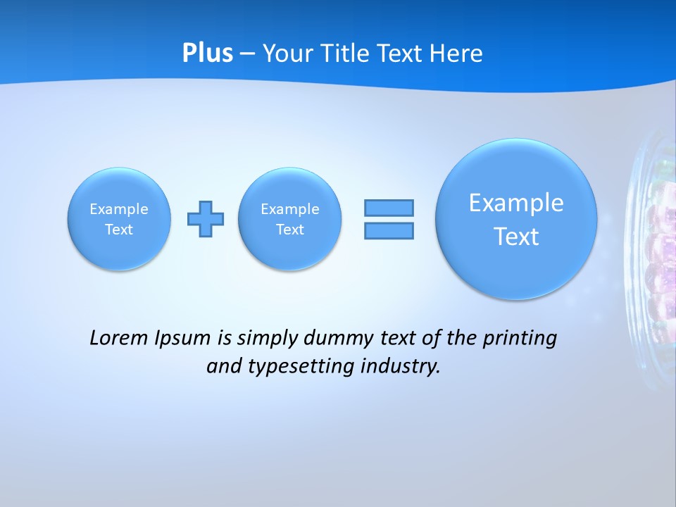 A Blue And White Background With Some Lights PowerPoint Template